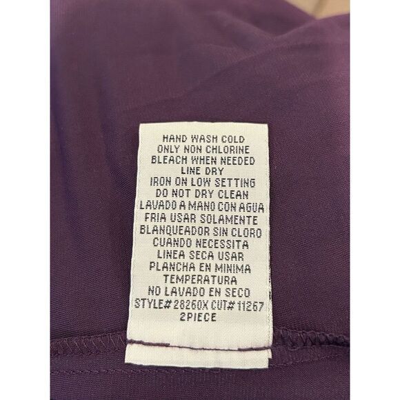 Maya Brooke 3/4 Sleeve Sequin Embroidered Jacket and Dress Eggplant Paisley - Picture 8 of 9